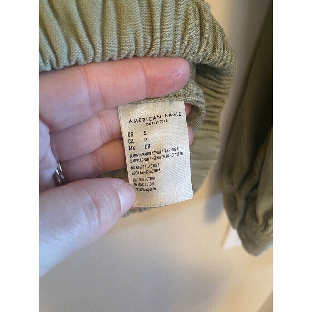 America Eagle Army Green Sweatshirt Jacket Sz.S - Picture 4 of 8